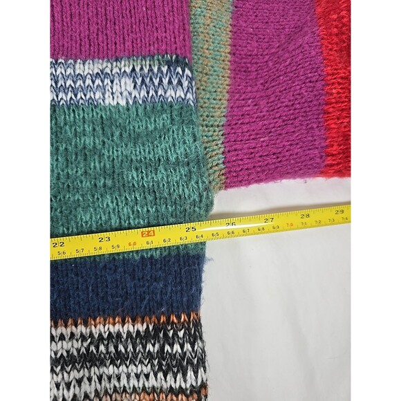 Knox Rose Target Pink Green Red Multi Striped Turtleneck Sweater Size XXL Warm - Picture 8 of 11